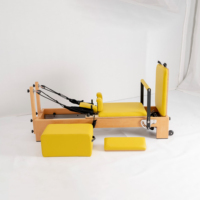 Reformer Pilates en bois d'érable, machine d'exercice professionnelle, logo et couleur personnalisés, vente directe usine