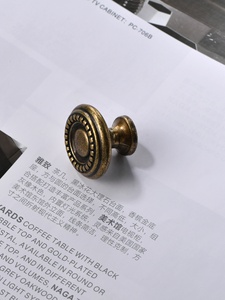 Vintage Solid Hole Furniture Hardware Accessories: <strong>Drawer</strong> Cabinet Handle for American-<strong>style</strong> Cabinets and Wardrobes (Zinc Alloy) - Product Image 6