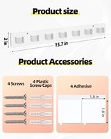 Porte-lunettes mural, présentoir organisateur de lunettes de soleil en acrylique transparent avec 14 crochets