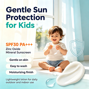 แลนซ์ OEM/ODM โลชั่นกันแดดวีแกนสำหรับเด็ก ใช้ง่าย ซึมซาบเร็ว SPF30 PA+++ ปกป้องผิวชุ่มชื้นด้วยซิงค์ออกไซด์ ขนาด 150 มล. สำหรับเด็กทารกและเด็กเล็ก - Product Image 3