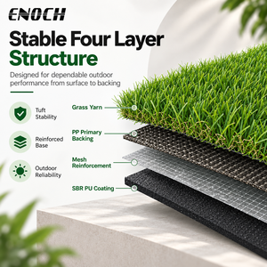 <span class=keywords><strong>Gazon</strong></span> Artificiel Robuste en <span class=keywords><strong>Rouleau</strong></span> à Double Couche de Soutien Faible Entretien Développement Immobilier Fournisseur pour Commandes en Gros - Product Image 3