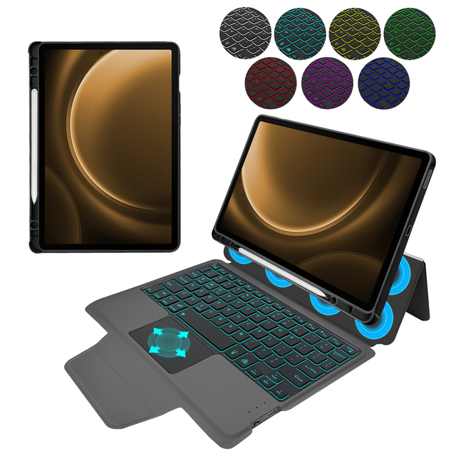 Custom Logo Detachable Wireless Keyboard Case for Samsung Galaxy Tab A11 Plus A9 Plus Wireless Cover Promotional Gift Wholesale