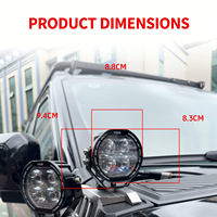 Phare LED tout-terrain 4 pouces 40W, étanche IP67, double couleur blanc-jaune, projecteur 12V 24V pour Wrangler Bronco Tank300 4x4 SUV