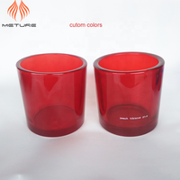 METURE 6oz Schwarzes Bernsteinfarbenes Dickwandiges Glas-Kerzenglas - Hitzebeständig, Individuelle Farben Verfügbar für Heimdekoration und Hochzeiten