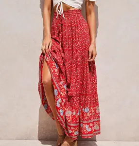 Goedkope Indiase Vrouwen Gypsy Lange Rok Bandhej Hippie Zigeuner Wrap Rokken Tie Dye Bandhani Pailletten Werk Bohemian Buikdans