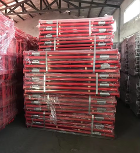 Échafaudages réglables de conception moderne de 3 m à 5 m, étais en acier, poussée-tirage et galvanisés-peints pour les supports de <span class=keywords><strong>plancher</strong></span> de construction - Product Image 5