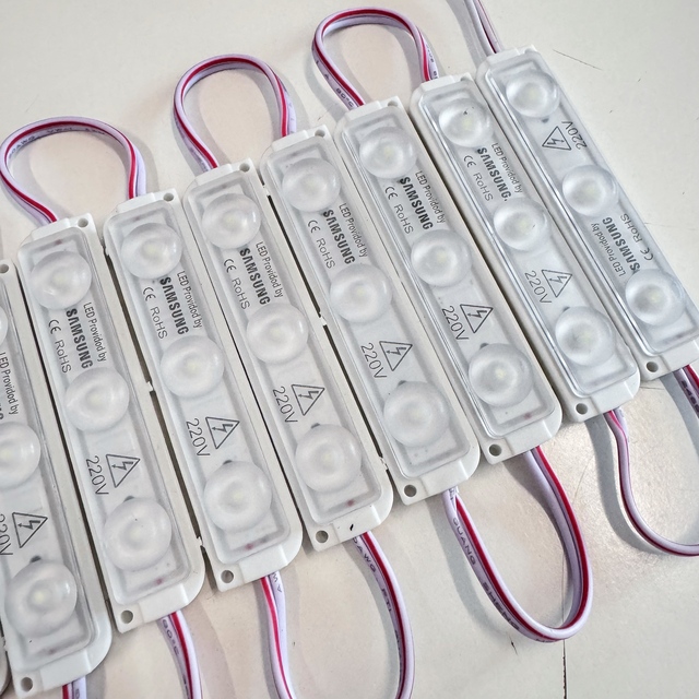 High Voltage IP65 Waterproof LED Module SMD2835 DC12V 2W 3 LEDs for Outdoor Advertising Light Box