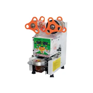 Top Quality Mini Bubble Tea Sealer  Fully Automatic Heat Induction Plastic Cup Sealing Machine