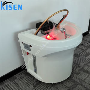 Kisen moderne tragbare Shampoo-Becken Haar wäsche hochwertige heiße Verkauf Fabrik preis Salon möbel mit Spa-Dusche und Dampf garer - Product Image 5