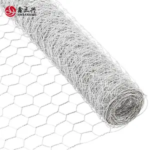 工厂供应便宜的25毫米网眼尺寸镀锌六角铁丝网鸡铁丝网家禽护栏网