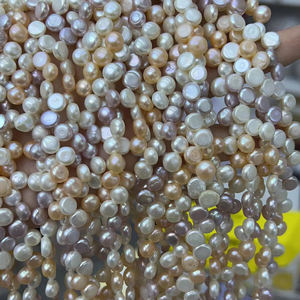 ไข่มุกบาร็อค AA ขนาด 7-9 มม. รูเจาะด้านข้าง ไข่มุกธรรมชาติ ขายส่ง ไข่มุกน้ำจืดธรรมชาติแบบเป็นเส้น - Product Image 1