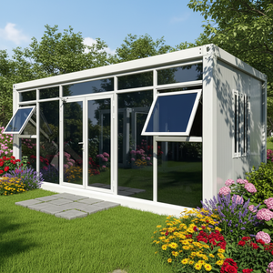 Container Prefabbricato Modulare Urbano con Facciata in Vetro, Spazio Luminoso e Portatile per Negozi Pop-Up, Caffè di Strada e Uffici Temporanei - Product Image 1