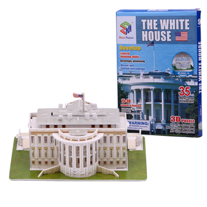 Kit <span class=keywords><strong>de</strong></span> bricolage, puzzles 3D, <span class=keywords><strong>Maison</strong></span> Blanche américaine, puzzles 3D, architecture mondiale célèbre, construction <span class=keywords><strong>de</strong></span> bâtiments, modèle 3D, jouet cadeau - Product Image 1