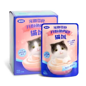 Makanan kucing bebas aditif ayam basah & Bonito makanan hewan peliharaan kucing Formula unik makanan kucing makanan ringan untuk perlengkapan ekspor