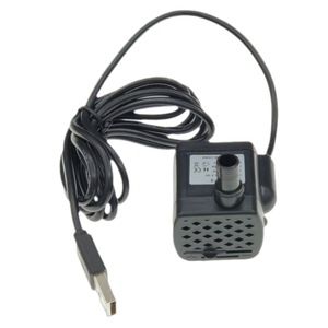 ปั๊มน้ำไร้แปรงถ่าน 2415-8 ดีซี 5V 1W ช่องจ่ายน้ำ 8.5 มม. ปั๊มน้ำแบบแรงเหวี่ยงสำหรับตู้ปลา พร้อมใบพัด 4 ใบ ตัวเครื่องพลาสติกทรงสี่เหลี่ยม - Product Image 3