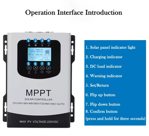 Controlador Solar Fotovoltaico MPPT para el Hogar, 12V 24V 36V 48V 60V 72V 96V 30A~120A ZLWMC-O-002, Controlador Solar para la Industria - Product Image 6