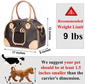 Tas punggung kapasitas 5kg untuk anak anjing kecil Fashion mewah tahan air ramah lingkungan ransel tempat anak anjing ritsleting kulit PU perjalanan luar ruangan berjalan - Product Image 4