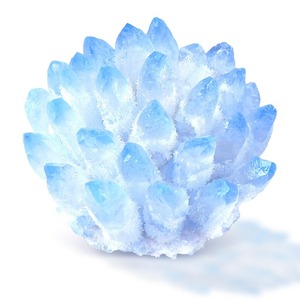 Cristal de Cuarzo Curativo CrystalHola de 400-500g, Ecológico, con Patrón Floral Azul, Decoración para el Hogar, Regalos y Recuerdos - Product Image 1