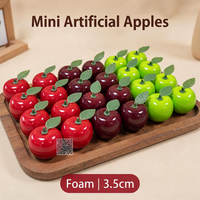Kunstmatige appelstengels, mini nep schuim fruitstengels, realistische rode appels voor krans, guirlande, kerstboomversiering, bloemendecoratie