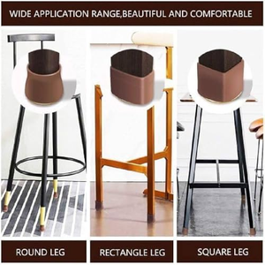Round <b>Chair</b> Leg <b>Floor</b> <b>Protectors</b> Silica Gel Modern Simple Elastic White+Black Eco-Friendly Protection Covers 16-40mm Size - Product Image 3