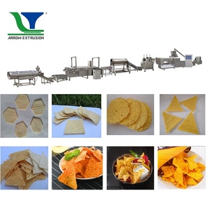 Línea de Producción de Tortillas Triangulares <span class=keywords><strong>Doritos</strong></span>, Máquina para Hacer Nachos de Maíz con Extrusora, Sistema de Fritura, Desgrasado y Saborización - Product Image 1