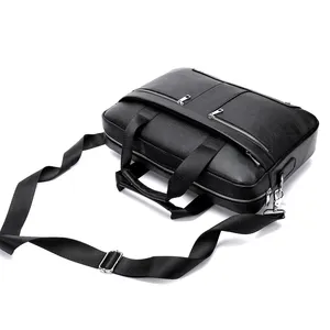 광저우 공장 드롭 배송 OEM ODM 뜨거운 판매 핸드백 원래 서류 가방 정품 가죽 노트북 메신저 가방