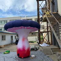 Ballon gonflable personnalisé en forme de champignon de 3 m avec lumière LED pour la décoration de fête sur le thème de la forêt, champignon publicitaire gonflable