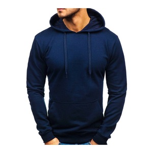 Felpe con cappuccio Casual da <span class=keywords><strong>uomo</strong></span> nuove con logo personalizzato felpe con cappuccio grigio nero maschile felpe con cappuccio in cotone pesante tinta unita - Product Image 5