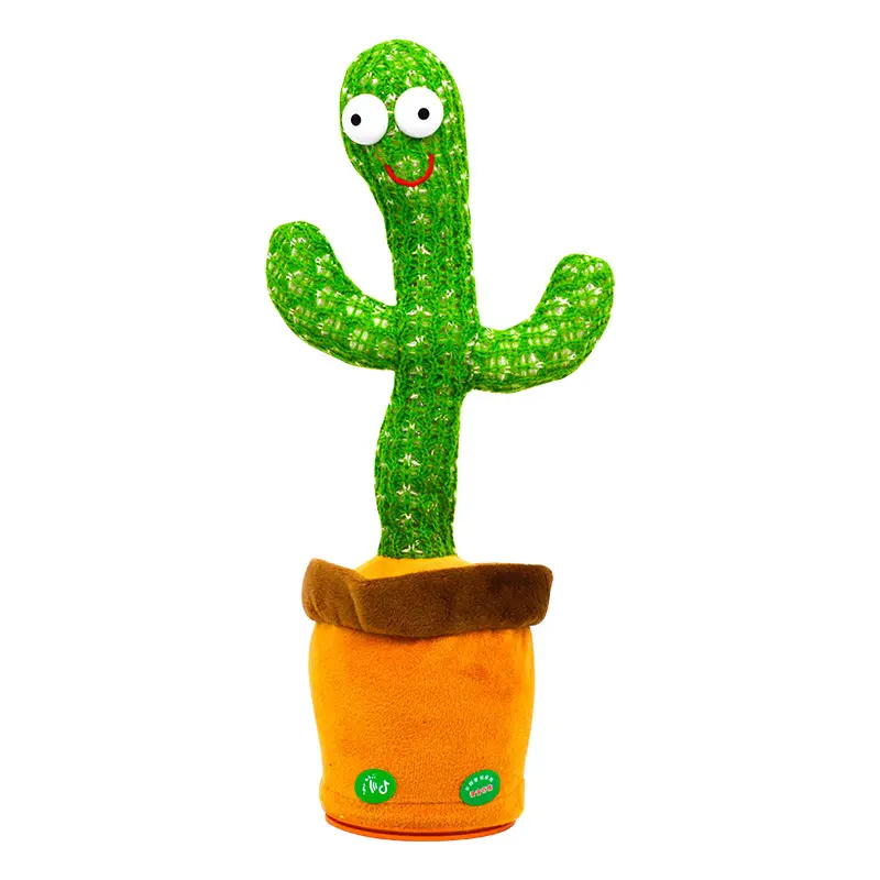 Enregistrement en peluche Funny Wriggle Electronic Shake Talking Dancing Cactus Toy
