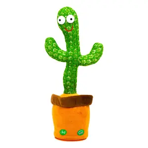 Peluche registrazione divertente Wriggle Electronic Shake Talking Dancing Cactus Toy