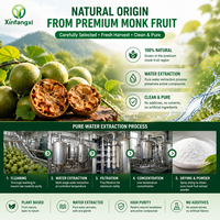 Bubuk Ekstrak Buah Monk Premium Pemanis Alami Tanpa Kalori Non-GMO Vegan Ideal untuk Kue & Minuman 100% Pemanis Murni