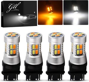 หลอดไฟ LED 1157 แบบสองสี T25 BAY15D P21/5W W21/5W 7443 7440 T20 ไฟรถยนต์สีขาว/เหลืองอำพัน 5630 20SMD ไฟเลี้ยว - Product Image 1