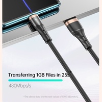 Kabel USB mikro bebas kusut nilon untuk kamera pengeras suara Power Bank dan perangkat Android