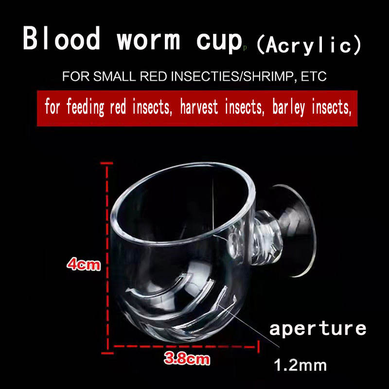 (Small)Oval Red Worm feeding cup