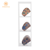 Étui à lunettes en PU avec logo personnalisé, boîte à lunettes portable avec motif de carreaux Azulejo portugais
