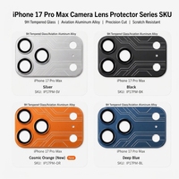 Protection d'objectif d'appareil photo en aluminium CNC, couverture intégrale, qualité AAA, 3D, 0,4 mm pour 18 Pro Max, verre trempé 9H, ARAF anti-reflet, CE
