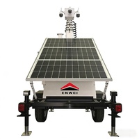 Sistem Pengawasan CCTV Portabel Mini Solar Camera Trailer dengan Pemantauan Jarak Jauh 4G LTE untuk Konstruksi