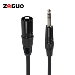 Cable de Audio para micrófono XLR, accesorio personalizado de 3 pines, 6,35mm, macho a XLR hembra, color negro