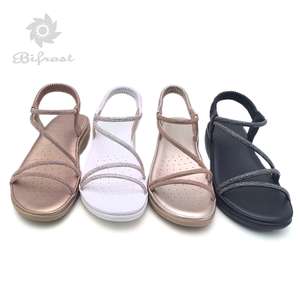 Nuova piattaforma <span class=keywords><strong>sandali</strong></span> Slide 40mm Lift Memory Foam Base intrecciata vegana pelle Resort da donna - Product Image 5