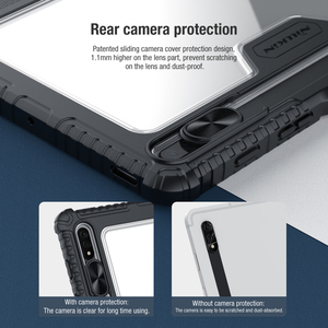 Nillkin เคสหนังกันกระแทก,สำหรับ <span class=keywords><strong>Samsung</strong></span> Galaxy <span class=keywords><strong>S8</strong></span> <span class=keywords><strong>5G</strong></span> / <span class=keywords><strong>S8</strong></span> + <span class=keywords><strong>PLUS</strong></span> ฝาครอบกล้องแบบสไลด์มีแม่เหล็กพร้อมที่ใส่ดินสอเคสฝาพับ - Product Image 4