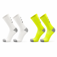 Chaussettes de cyclisme réfléchissantes avec logo personnalisé OEM, légères, respirantes, anti-ampoules, pour hommes et femmes, pour vélo de route