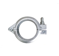 Collier de serrage à raccord rapide pour pompe à béton à double tuyau en acier robuste, personnalisation OEM/ODM, finition zinc argentée, taille 125 mm, garantie 1 an