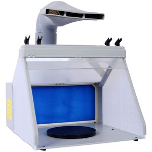Portable Airbrush Booth Kit with 3 LED Lights 4 Airbrush Holders <b>1</b> <b>Paint</b> Holder for Crafts & Cake Decorations - Product Image 4
