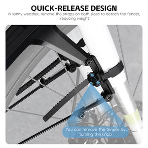 Juego de Guardabarros Elásticos para Bicicleta WEST BIKING, Cobertura Completa, Diseño Amplio, Arco Largo, Aerodinámico, para Bicicleta de Montaña, Ciclismo, Plegable, Reforzado - Product Image 4