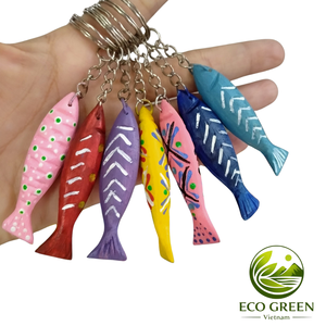 Decoración de madera para el hogar, regalo de empresa, decoración y regalo navideño, llavero de animal de madera, decoración artesanal vietnamita, tallado DIY - Product Image 3