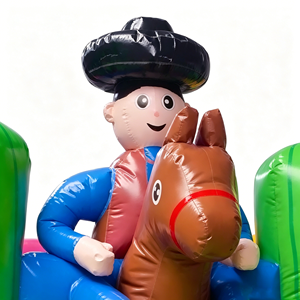 Structure gonflable commerciale en PVC, thème Western Cowboy Cactus, avec toboggan et aire de saut, pour enfants, idéale pour la <span class=keywords><strong>location</strong></span> de fêtes Western - Product Image 5