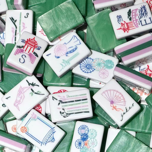 <span class=keywords><strong>Fengcai</strong></span> - Juego de Mahjong Personalizado de Diseño Moderno y Lujoso, con 3 Capas de Impresión en Mármol Verde, Fichas de Mahjong con Diseño de Miss American, Entretenimiento con Cartas de Ajedrez - Product Image 1