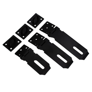 Loquet et fermoir en acier inoxydable noir robuste pour cadenas, portes, portails, abris et tiroirs domestiques - Product Image 2