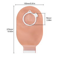 Équipement médical Zodelo, sacs d'ostomie à haute barrière en deux parties, fournitures médicales, poche d'ostomie pour les soins d'ostomie et d'iléostomie