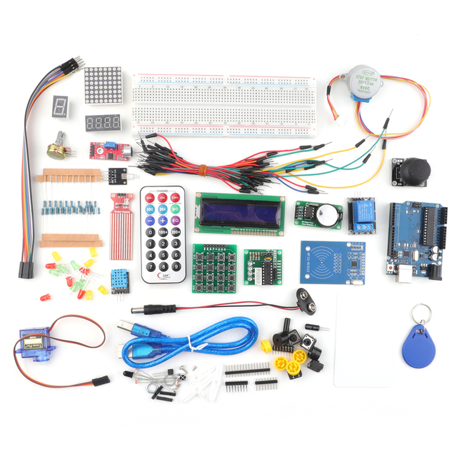 RFID Electronic Components Starter Kit for UNO R3 Official Version Compatible with Arduino Sensor Modules Kit